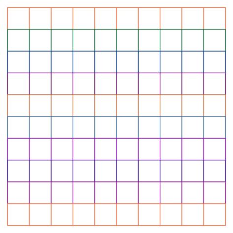 10x10 Square Grid Printable